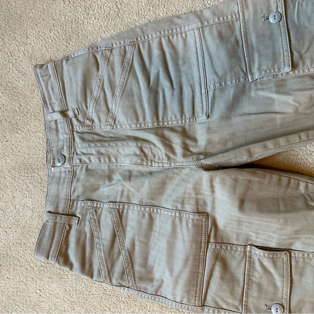 Madewell 90s straight cargo pants ash green khaki